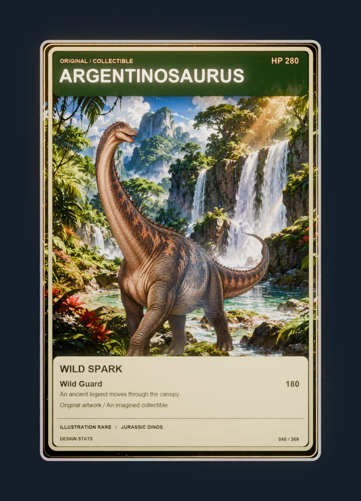 Argentinosaurus Full-art collection card front