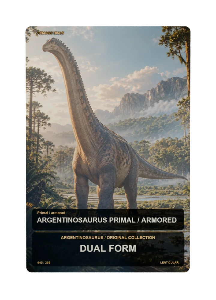Argentinosaurus Primal / armored card front