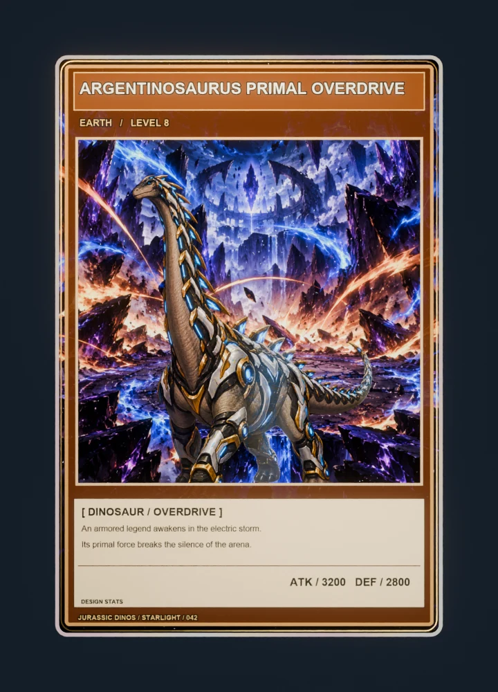 Argentinosaurus Anime battle card front
