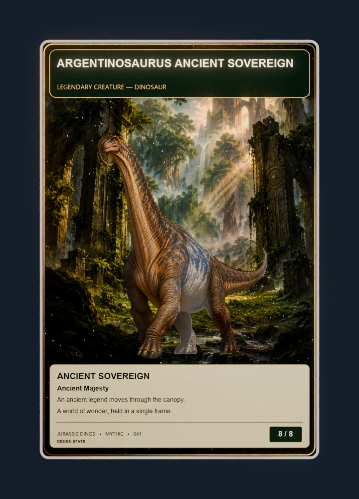 Argentinosaurus Fantasy oil painting card front