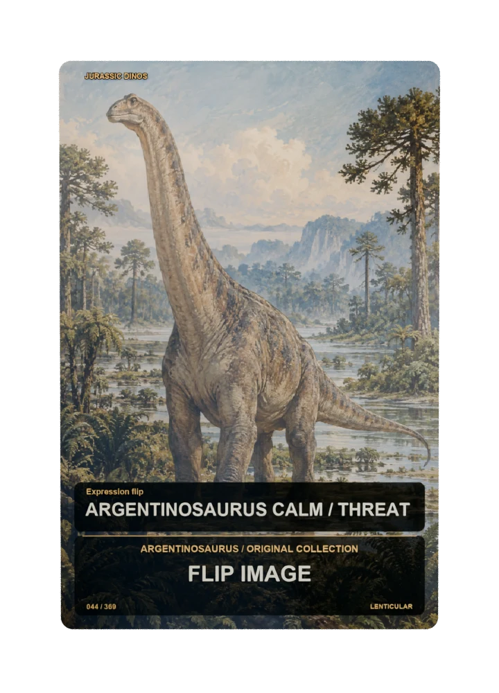 Argentinosaurus Expression flip card front