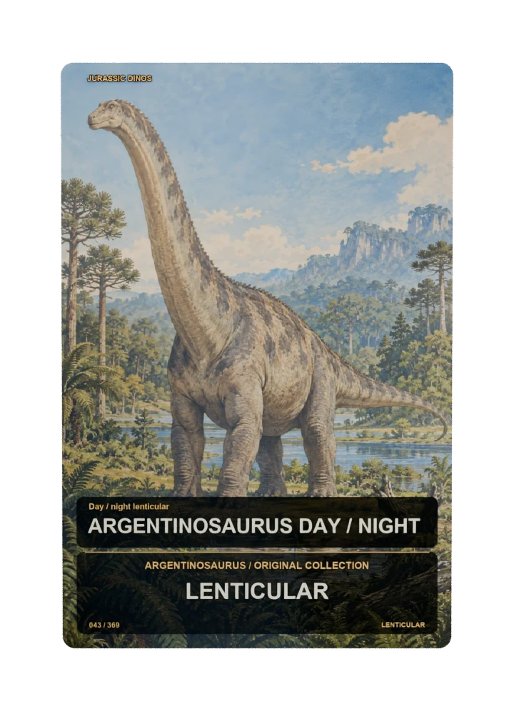Argentinosaurus Day / night lenticular card front