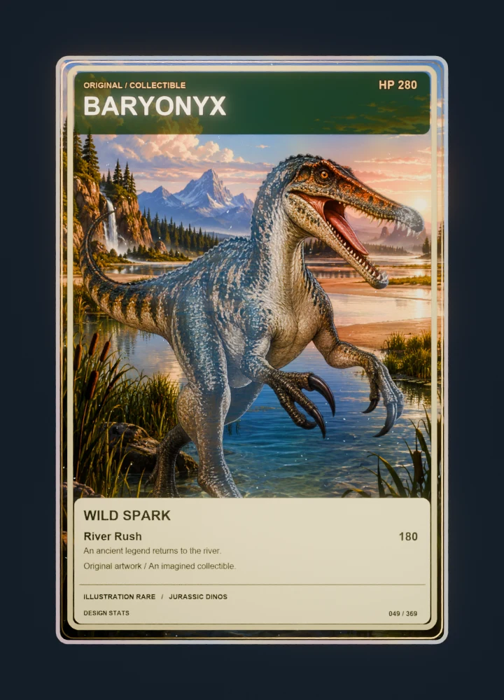Baryonyx Full-art collection card front