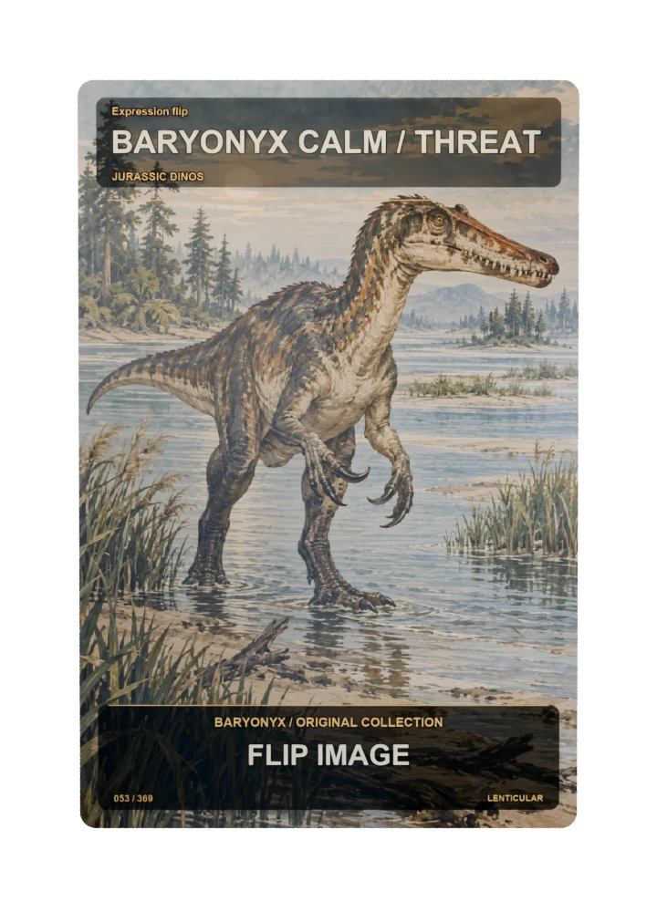Baryonyx Expression flip card front