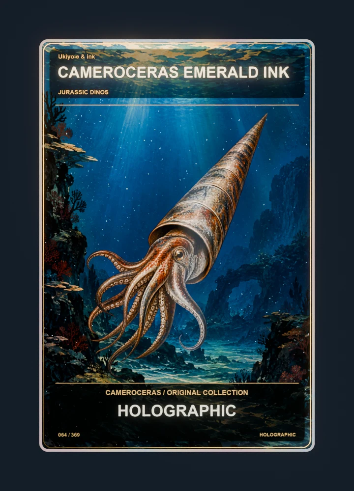 Cameroceras Ukiyo-e & ink card front