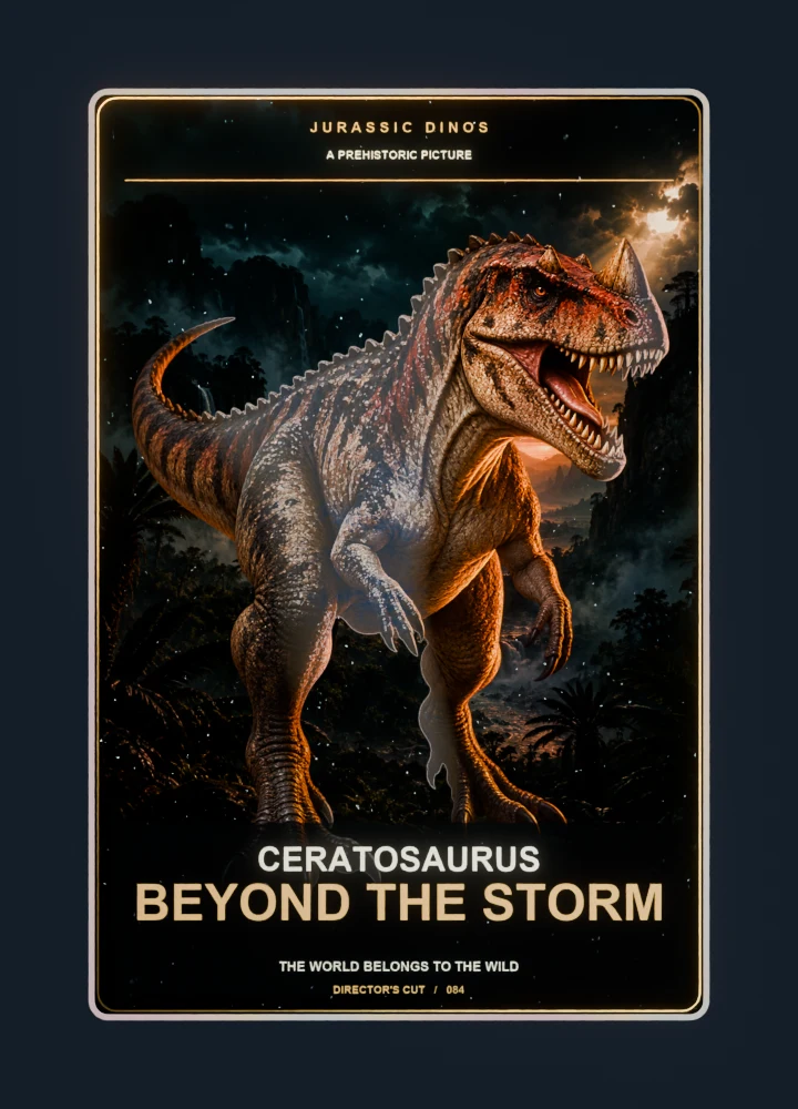 Ceratosaurus cinema poster collectible card with holographic foil
