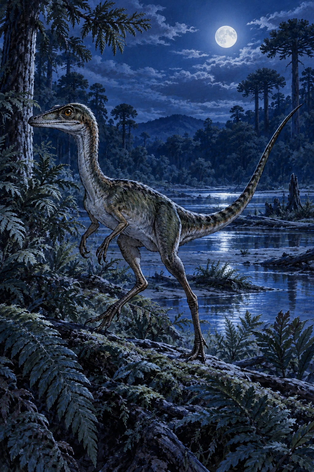 Compsognathus complete Moonlight artwork