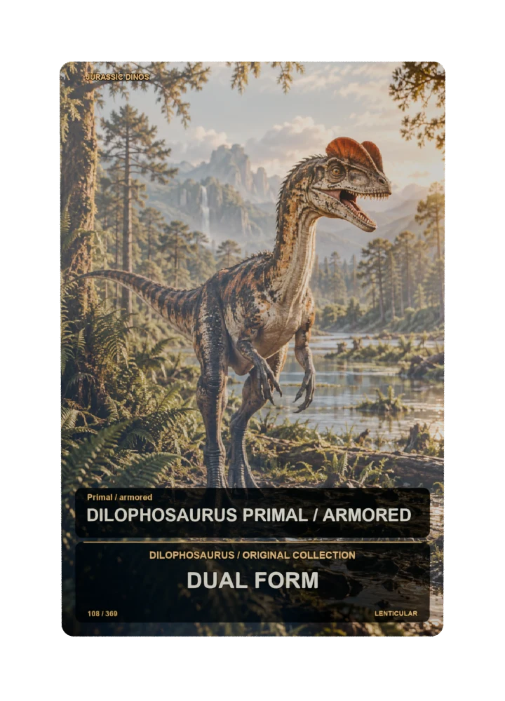 Dilophosaurus Primal / armored card front