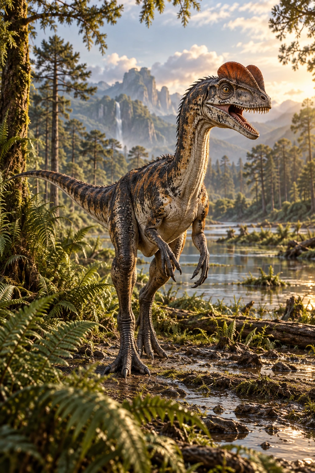 Dilophosaurus complete Primal artwork