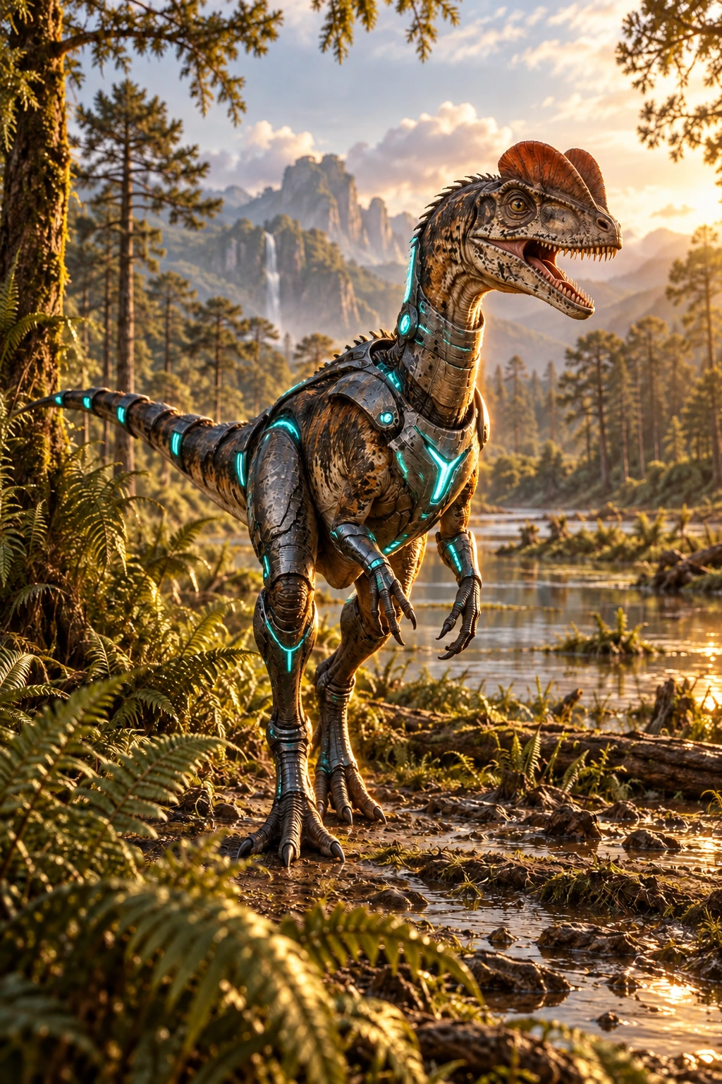 Dilophosaurus complete Armored artwork