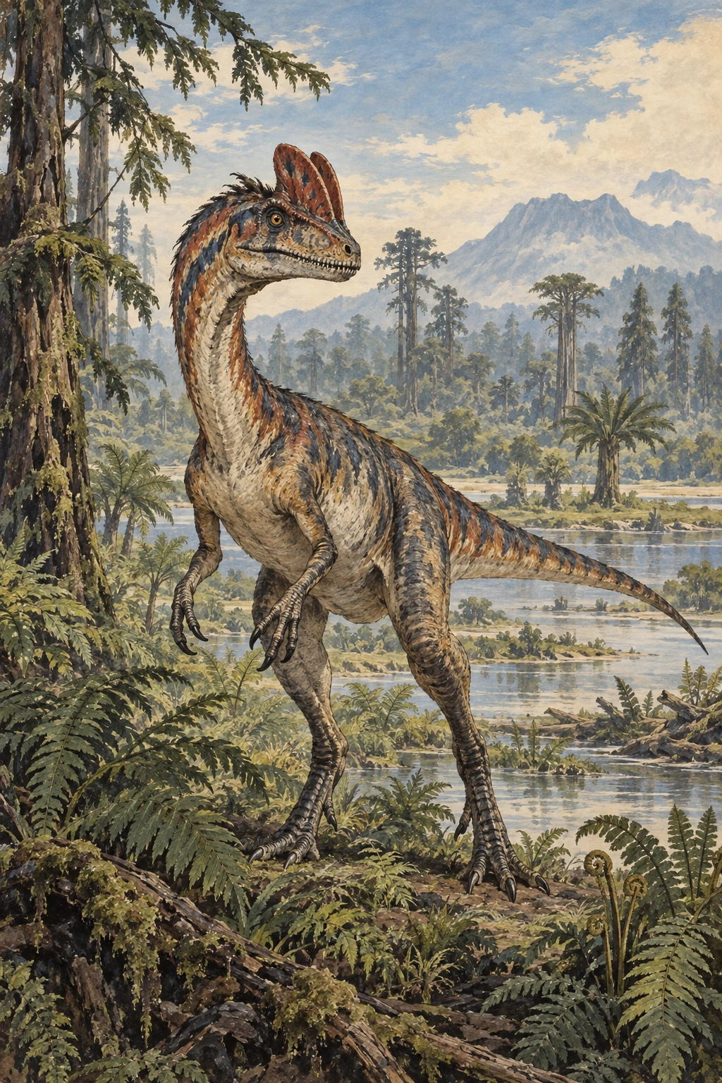 Dilophosaurus complete Calm artwork