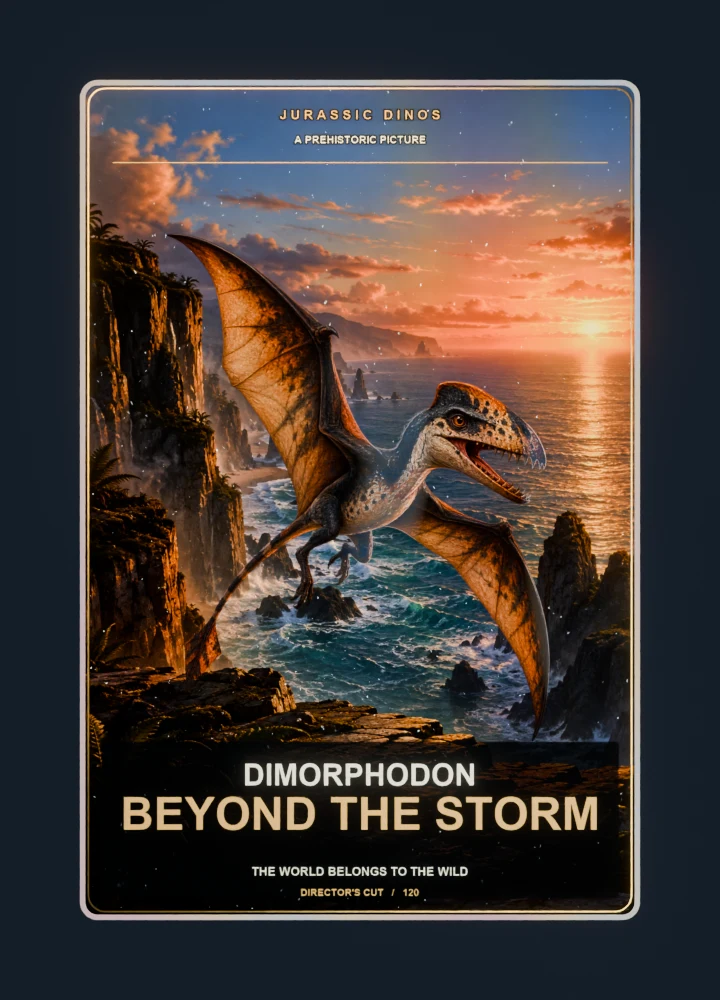 Dimorphodon cinema poster collectible card with holographic foil