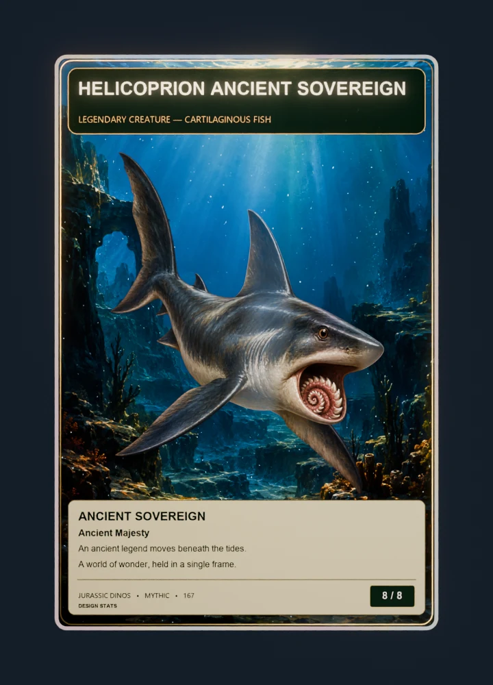 Helicoprion Fantasy oil painting card front