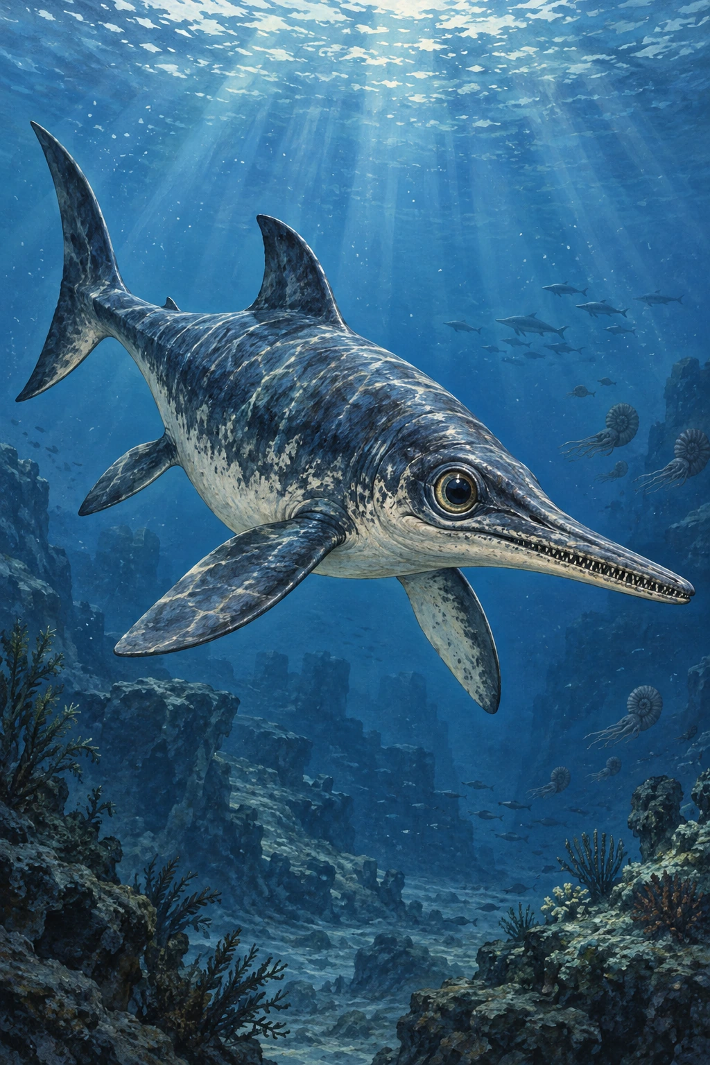 Ichthyosaurus complete Calm artwork