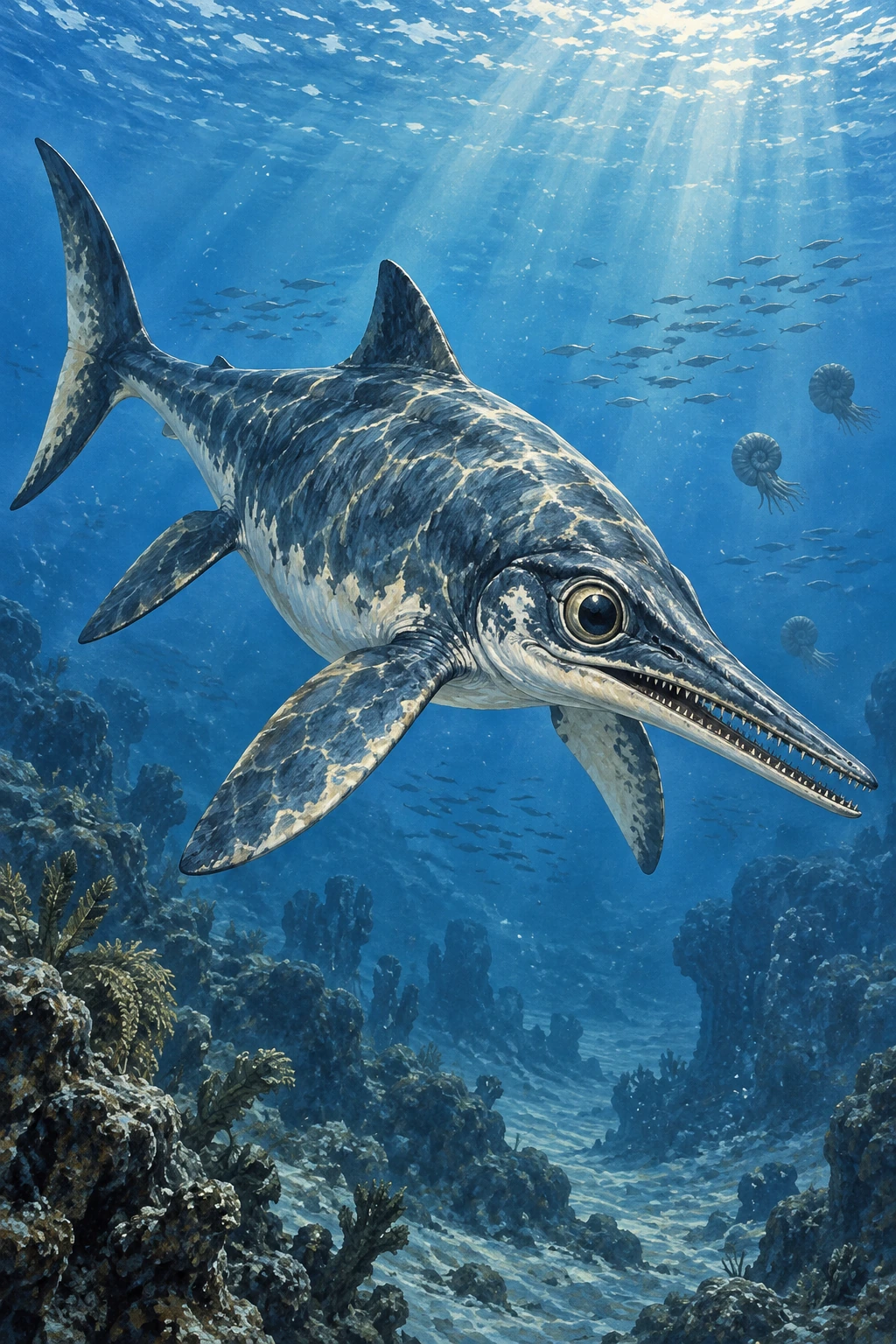 Ichthyosaurus complete Daylight artwork
