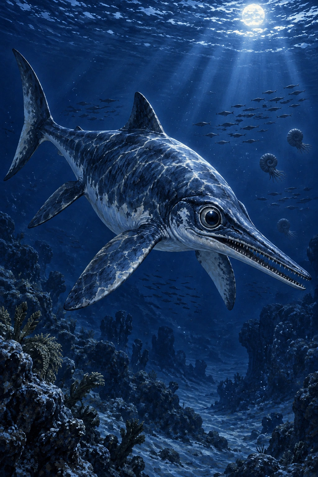 Ichthyosaurus complete Moonlight artwork
