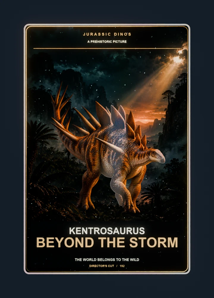 Kentrosaurus cinema poster collectible card with holographic foil