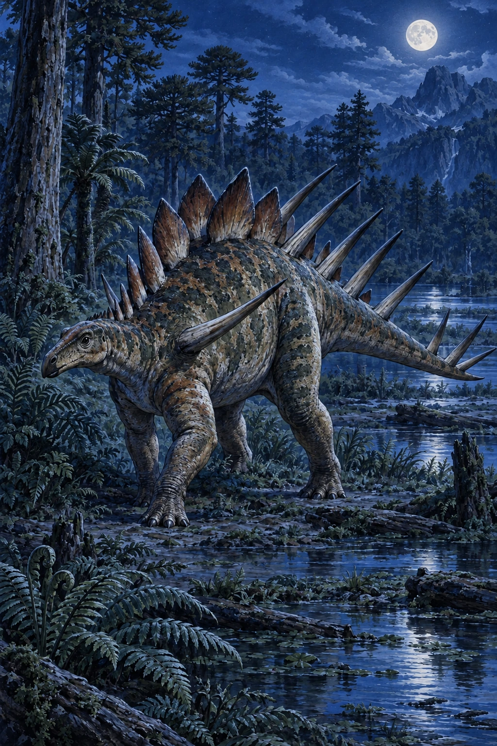 Kentrosaurus complete Moonlight artwork