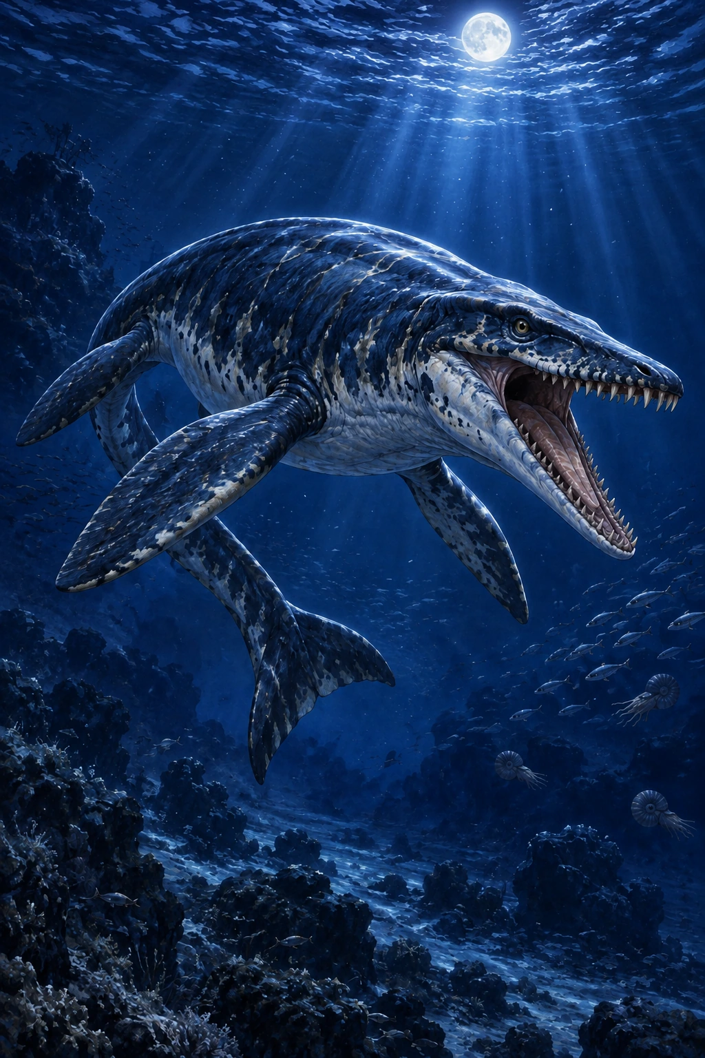 Mosasaurus complete Moonlight artwork