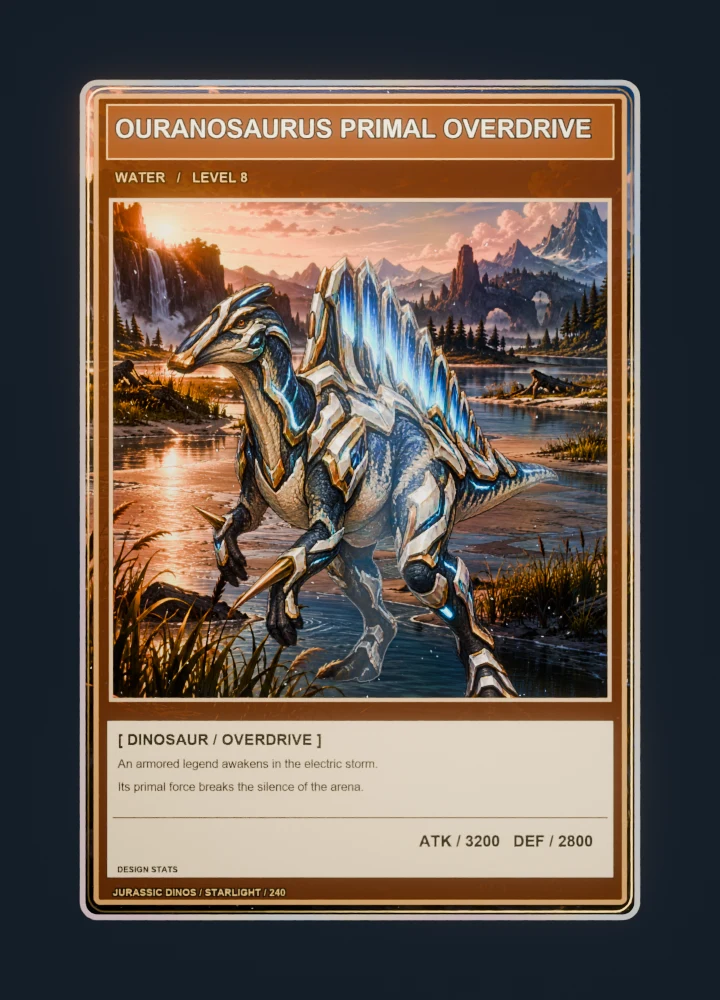 Ouranosaurus Anime battle card front
