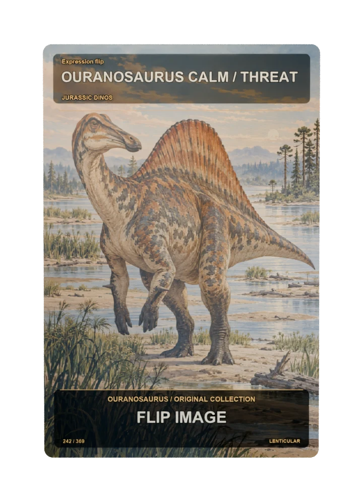 Ouranosaurus Expression flip card front