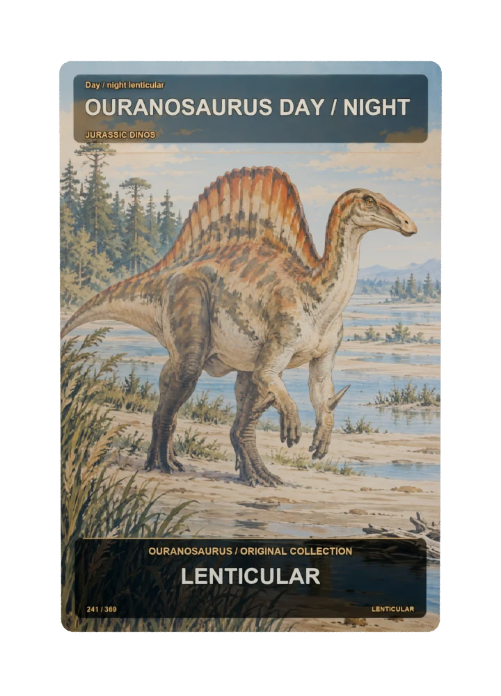 Ouranosaurus Day / night lenticular card front