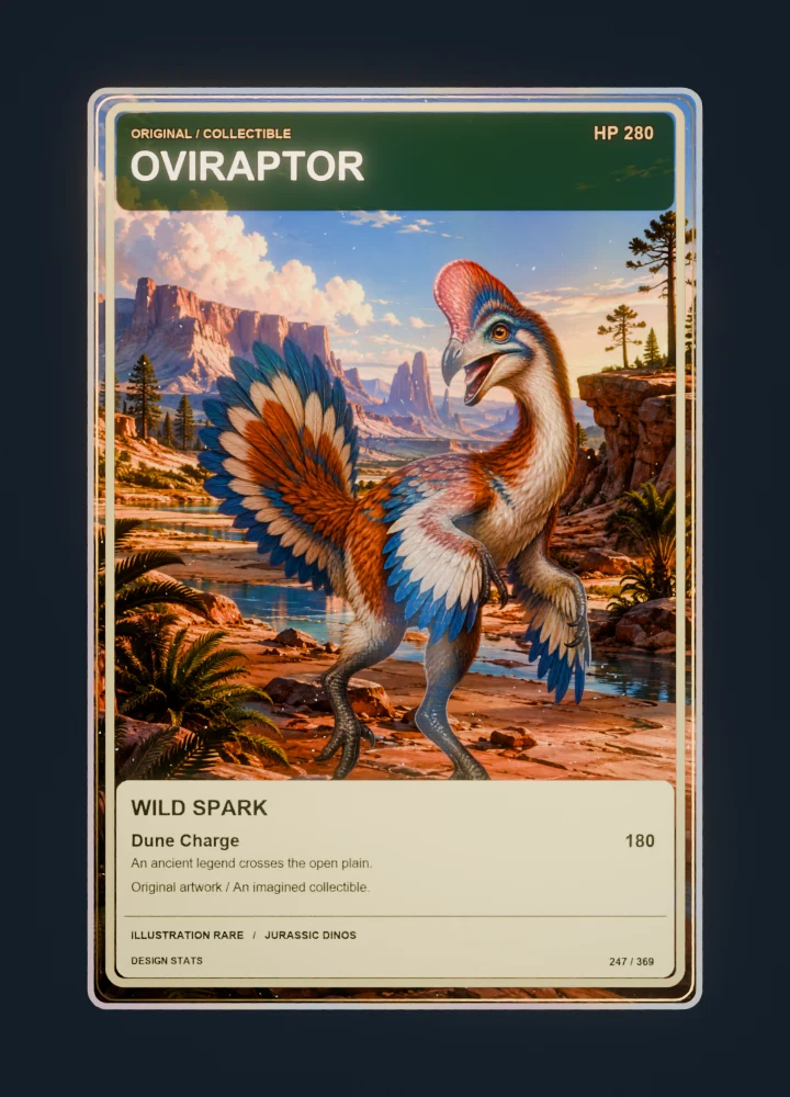 Oviraptor Full-art collection card front