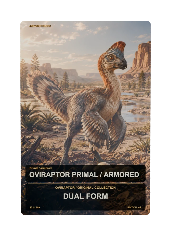 Oviraptor Primal / armored card front