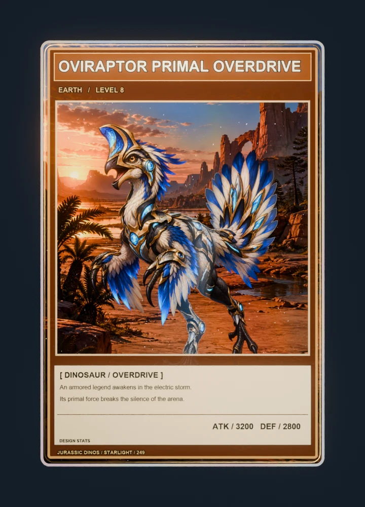 Oviraptor Anime battle card front