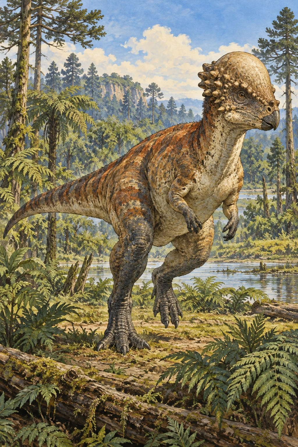 Pachycephalosaurus complete Daylight artwork