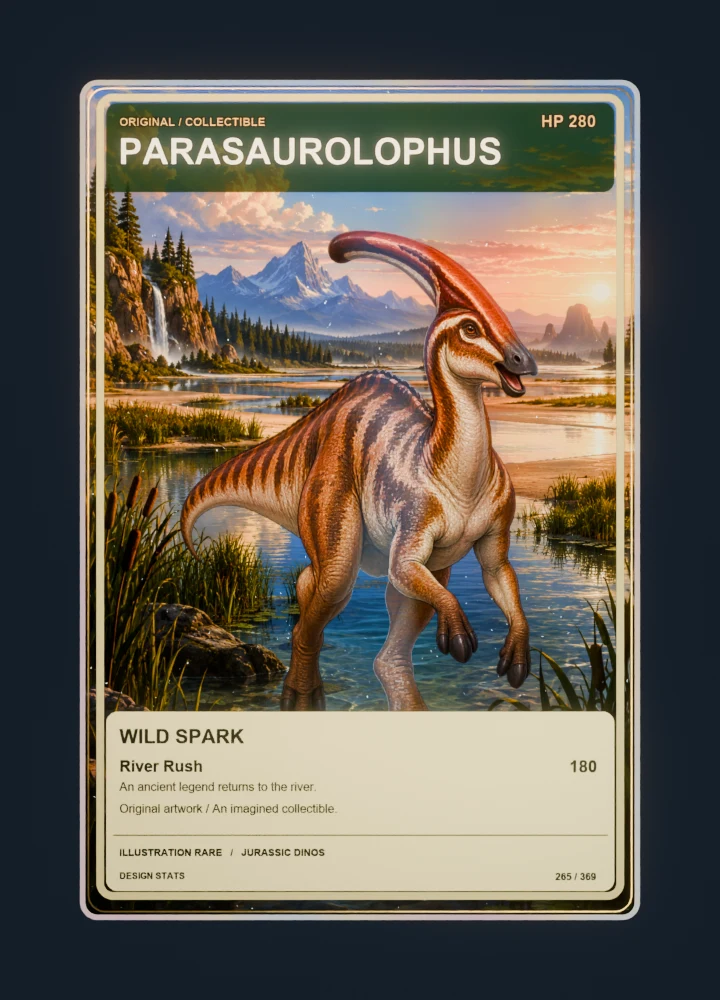 Parasaurolophus Full-art collection card front