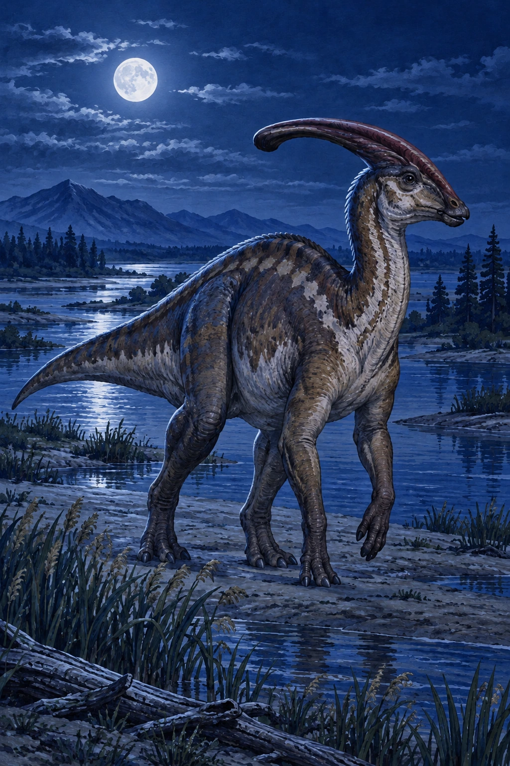 Parasaurolophus complete Moonlight artwork