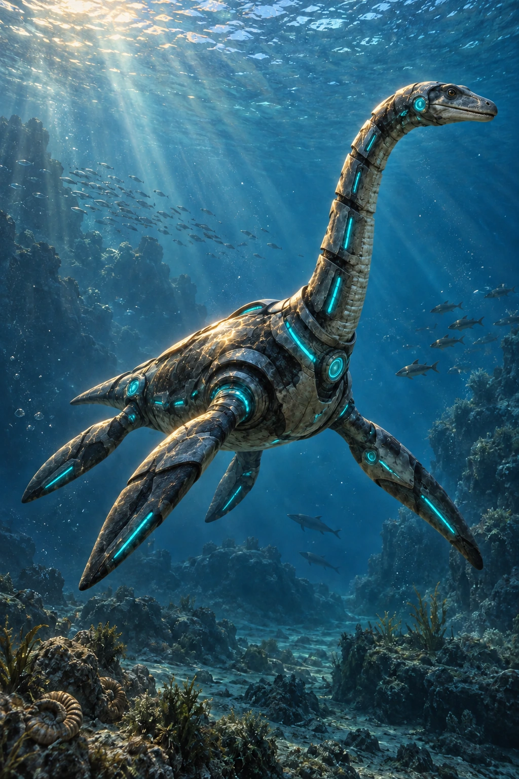 Plesiosaurus complete Armored artwork
