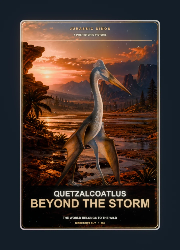 Quetzalcoatlus cinema poster collectible card with holographic foil