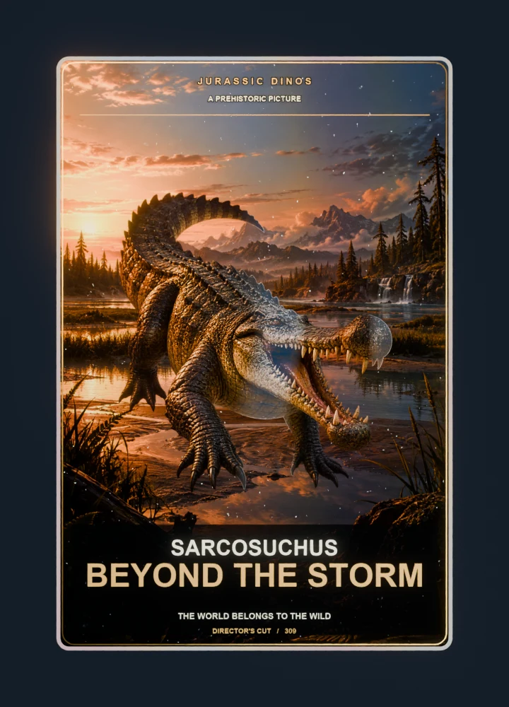 Sarcosuchus Cinema poster card front