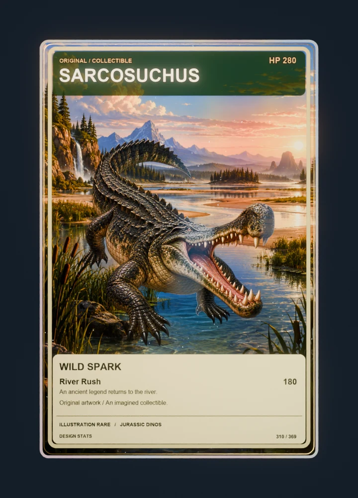 Sarcosuchus Full-art collection card front