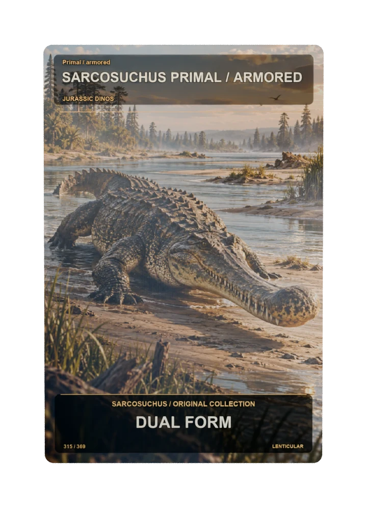 Sarcosuchus Primal / armored card front