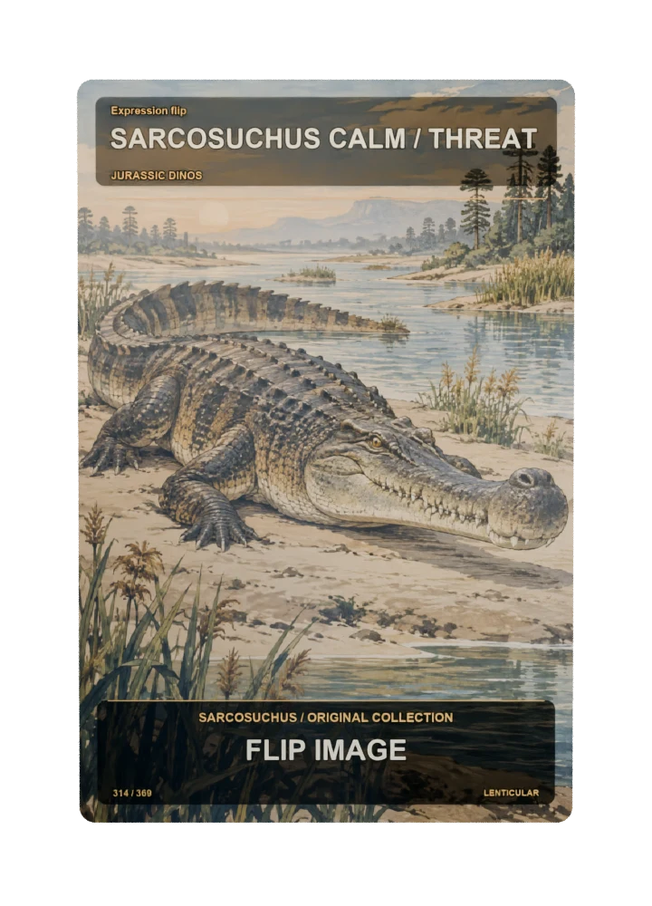 Sarcosuchus Expression flip card front