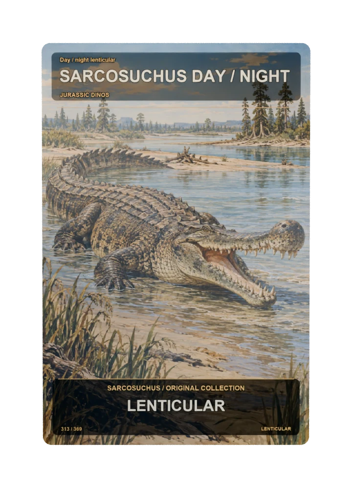 Sarcosuchus Day / night lenticular card front