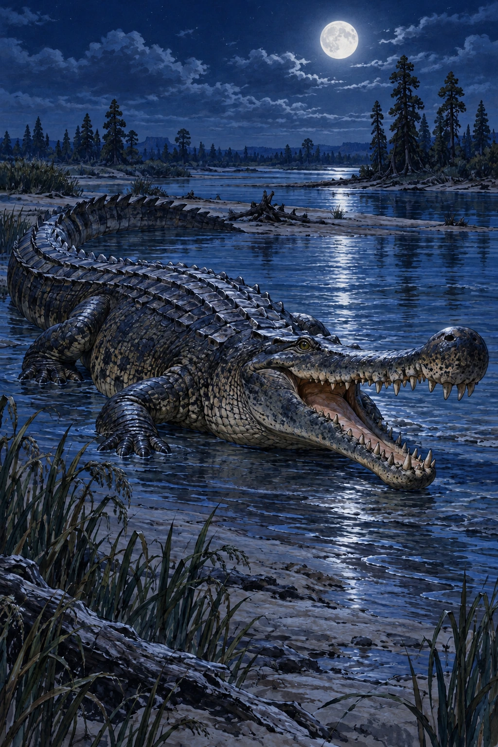 Sarcosuchus complete Moonlight artwork