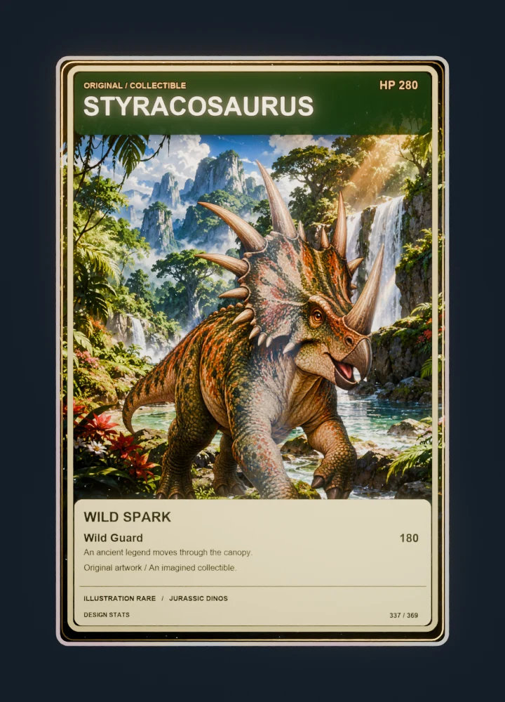 Styracosaurus Full-art collection card front