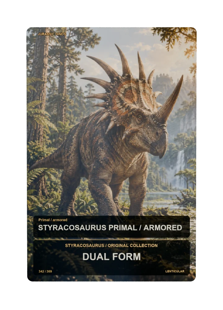 Styracosaurus Primal / armored card front