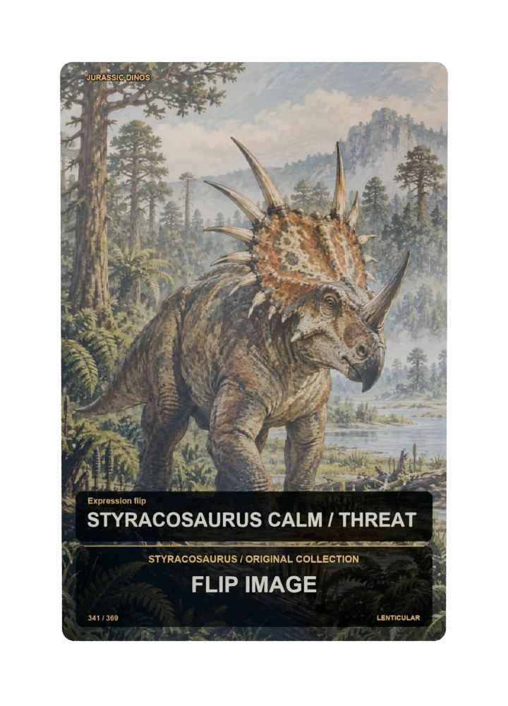 Styracosaurus Expression flip card front