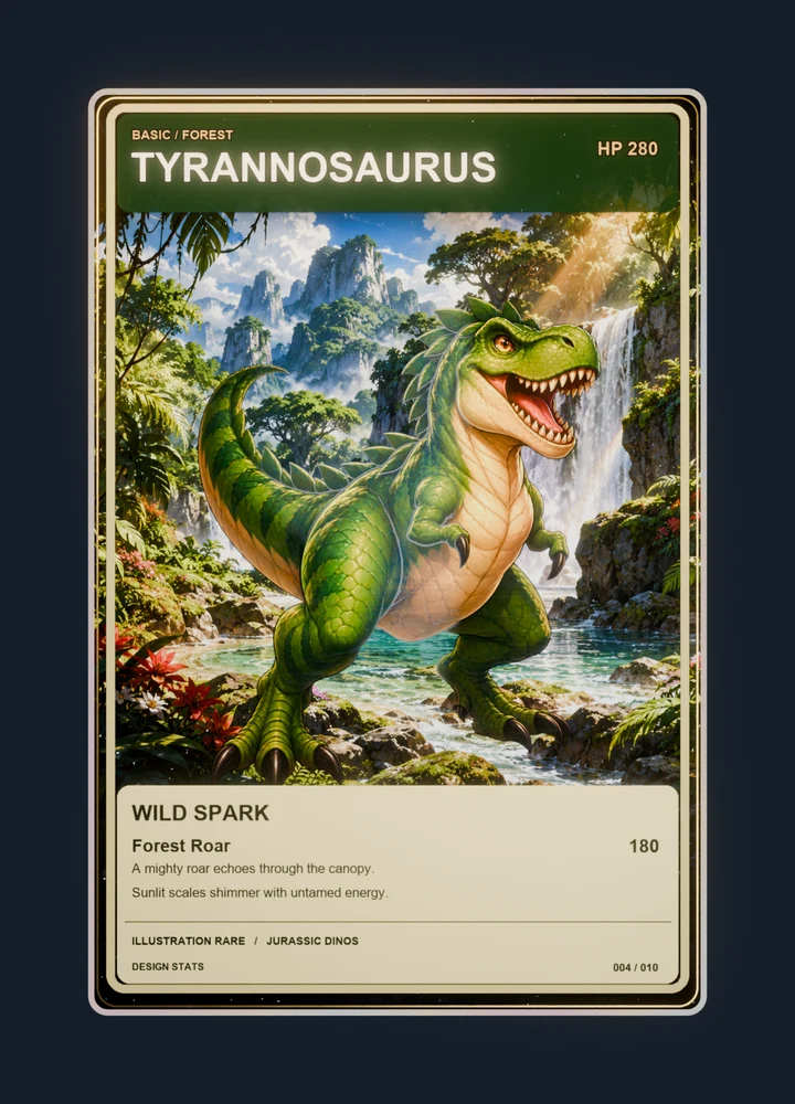 Tyrannosaurus Full-art collection card front