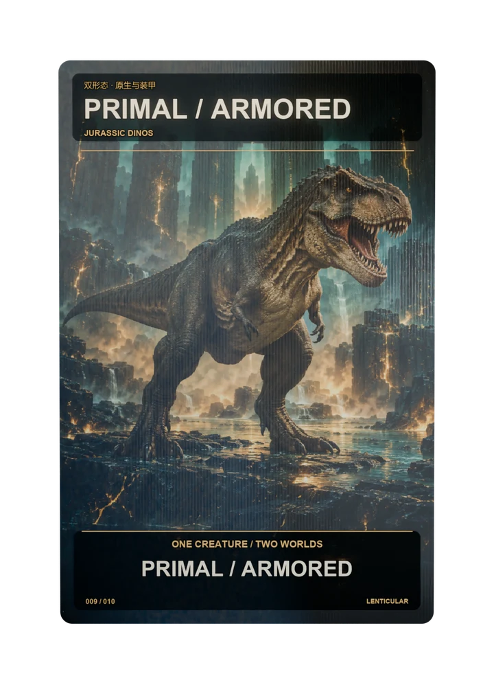 Tyrannosaurus Primal / armored card front