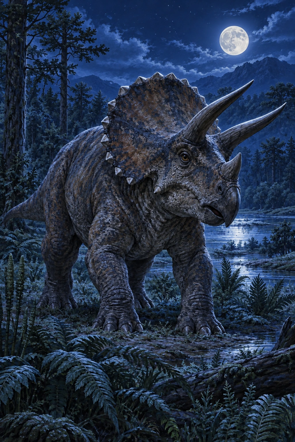 Triceratops complete Moonlight artwork
