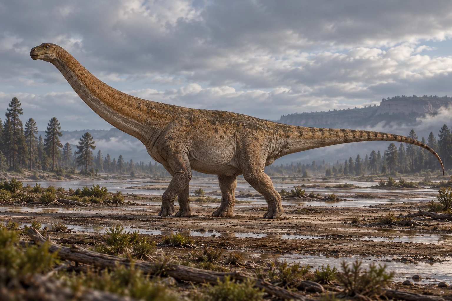 Abditosaurus — AI artistic reconstruction following the credited complete-body reference