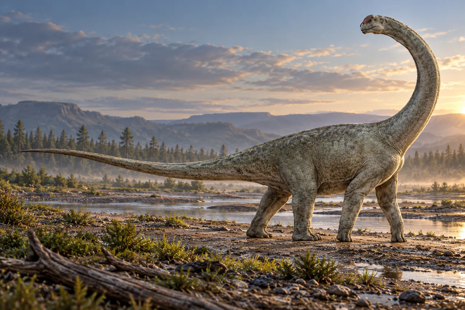 Abrosaurus — AI artistic reconstruction following the credited complete-body reference