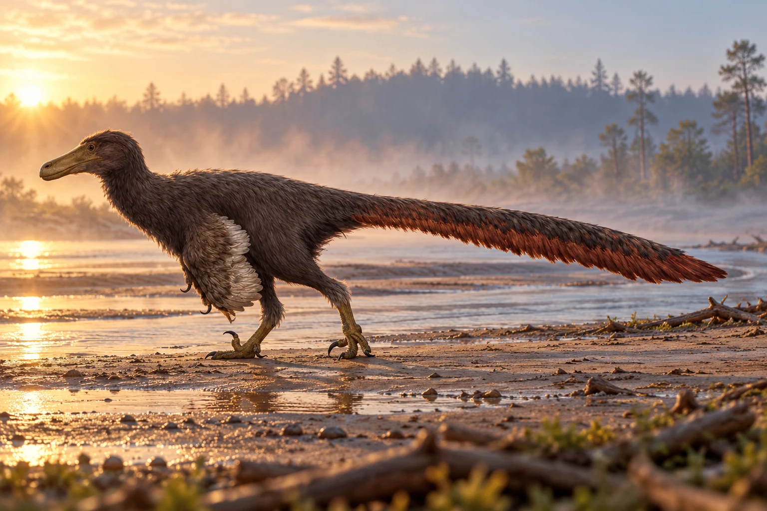 Adasaurus — AI artistic reconstruction following the credited complete-body reference