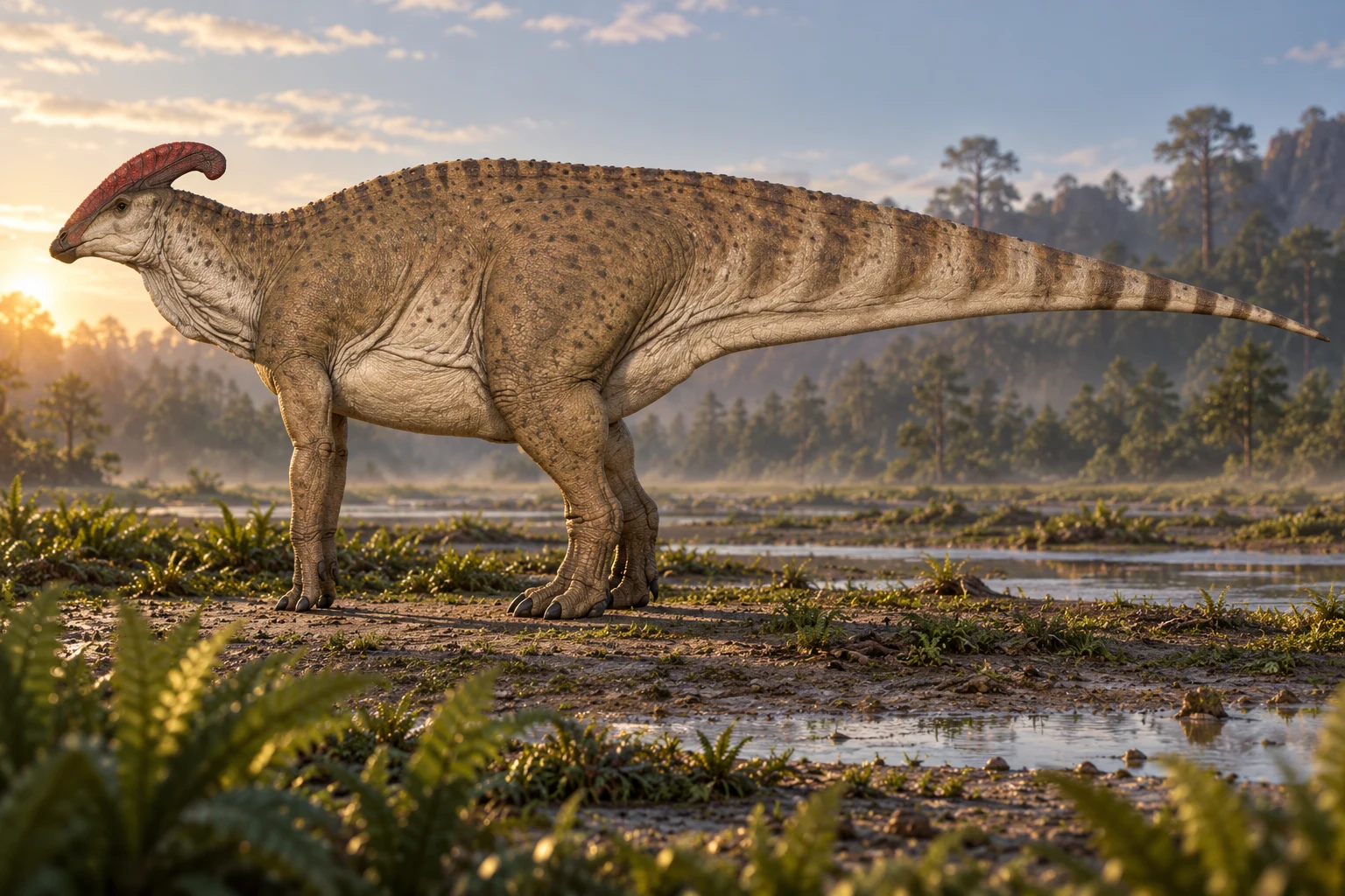 Adelolophus — AI artistic reconstruction following the credited complete-body reference